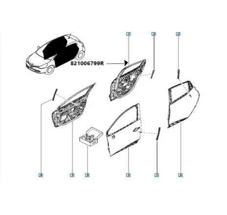 Usa spate dreapta Clio iv Renault 821006799r