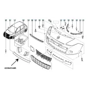 Ornament bara fata Renault 620843348r
