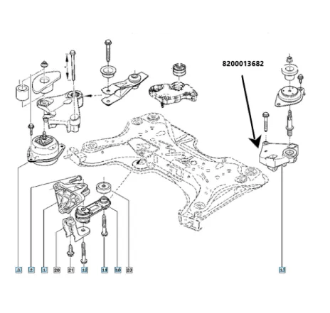 Suport cutie de viteze Renault 8200013682