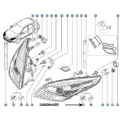 Far stanga finitie neagra Megane III Renault 260608405r