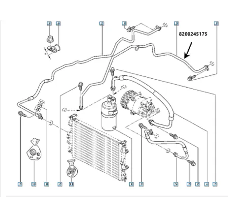 Conducta clima Renault 8200245175