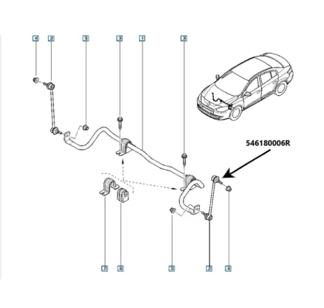 Bieleta antiruliu Renault Fluence 546180006R