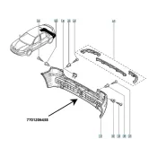 Bara spate grunduita cu armatura Renault Laguna II  7701206438