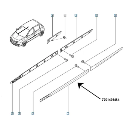 Bandou usa fata stanga Renault 7701476434