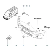 Bara fata Renault Master III (model cu proiectoare ceata) 620220007R