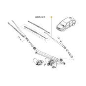 Brat stergator stanga log Renault 6001547876