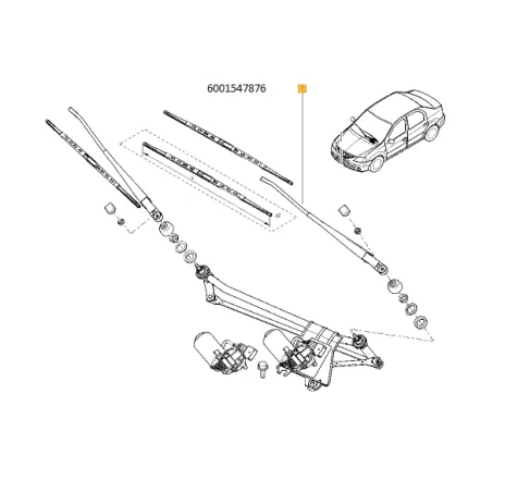 Brat stergator stanga log Renault 6001547876