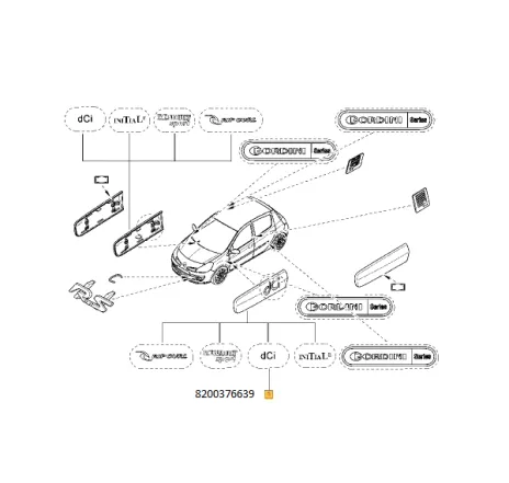 Monograma Clio iii Renault 8200376639