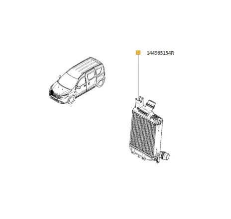 Radiator intercooler Dacia Logan II/Dacia Dokker/Dacia Lodgy Renault 144965154r