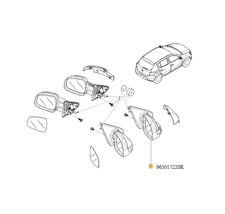 Oglinda exterioara dreapta log ii Renault 963017220r