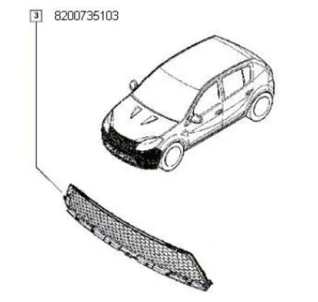 Grila inferioara Sandero Renault 8200735103