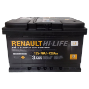 Baterie 12v 70ah 720a Renault 7711238598