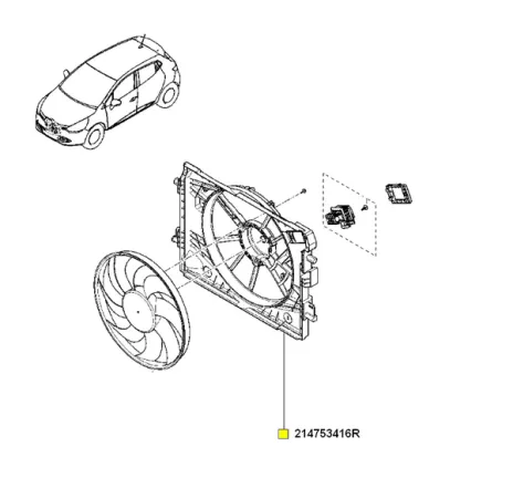 Suport electroventilator Renault 214753416r