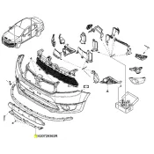 Ornament central bara fata Dacia Logan/Dacia Sandero ii Renault 620729362r