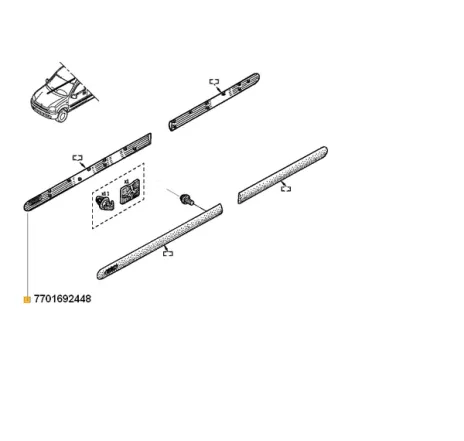 Ornament aripa-usa Renault Kangoo 7701692448