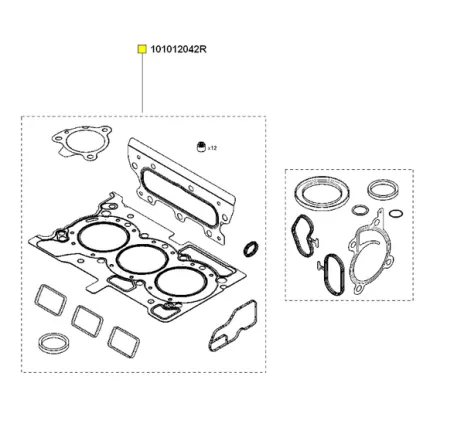 Garnituri motor Renault 101012042r