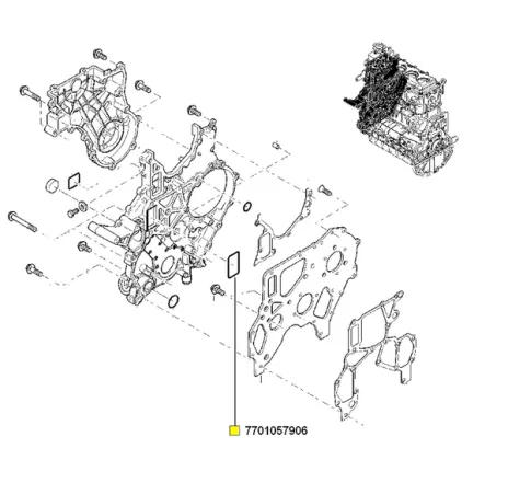 Garnitura carter Renault Master ii 7701057906