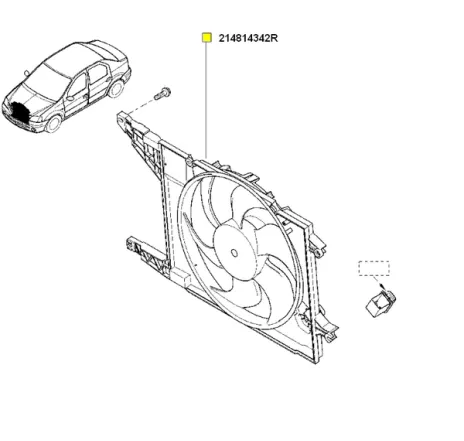 Gmv (electroventilator) racire Renault 214814342r