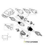 Kit burduf planetara cu rulment stanga CV 7701470566 Renault