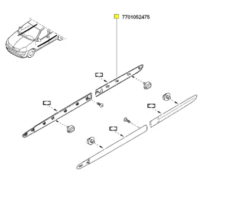 Ornament Clio ii Renault 7701052475