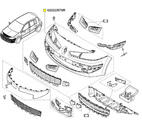 Bara fata Renault Megane II 620223579R