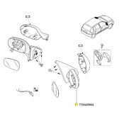 Oglinda ext.dreapta Clio el. Renault 7700435864