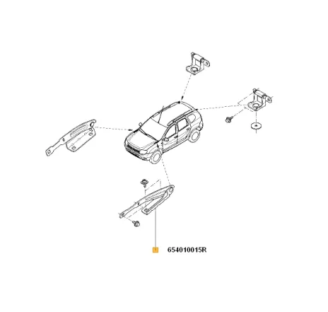 Balama capota fata stanga Duster Renault 654010015r