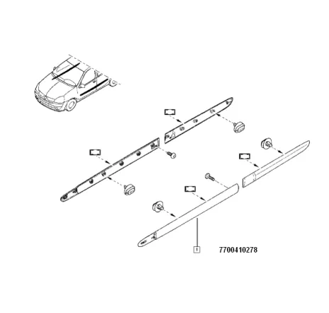 Ornament usa fata stanga Clio model dupa 06/2001 Renault 7700410278