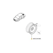 Janta tabla 15" neagra Dacia Logan / MCV 6001549385 Renault