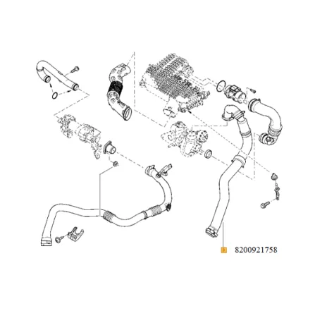 Furtun intercooler - turbo Renault 8200921758