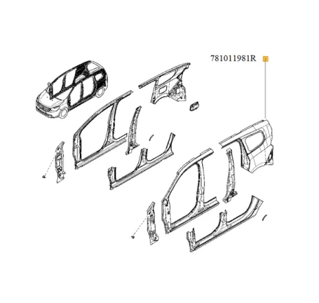 Aripa stanga spate Dacia Lodgy Renault 781011981r