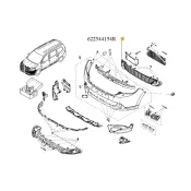 Grila inferioara bara fata Dacia Dokker/ Lodgy fara proiectoare 622544154R Renault