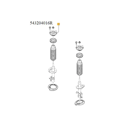 Flansa amortizor fata dreapta Renault Koleos – 543204016R