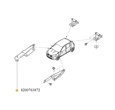 Balama capota Dacia Sandero Renault 8200763872