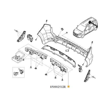 Set absorbanti soc bara spate Renault 850902532r