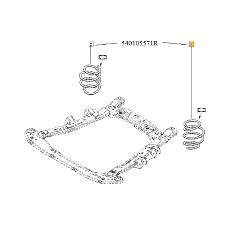 Arc fata Dacia Logan / Sandero II 540105571R Renault