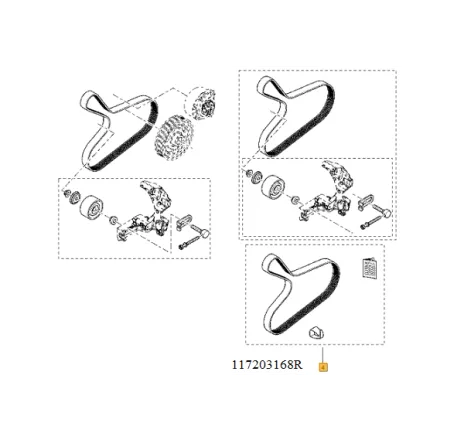 Curea alternator Renault 117203168r