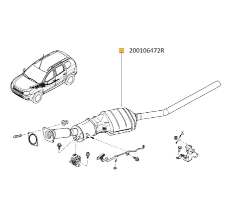 Catalizator cu filtru particule Dacia Duster 4X4 Renault 200106472r