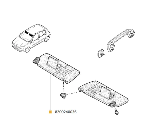 Parasolar Clio ii Renault 8200240036