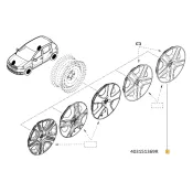 Capac roata 16" Dacia Logan II 403151369R Renault