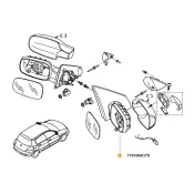 Corp oglinda electrica dreapta fara sticla/ capac Renault 7701054690