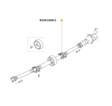 Ax cardanic antrenarea arborelui Renault 8200149811