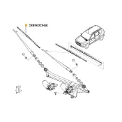 Lamela stergator parbriz Duster Renault 288903296r