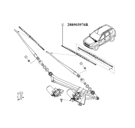 Lamela stergator parbriz Renault 288903976r