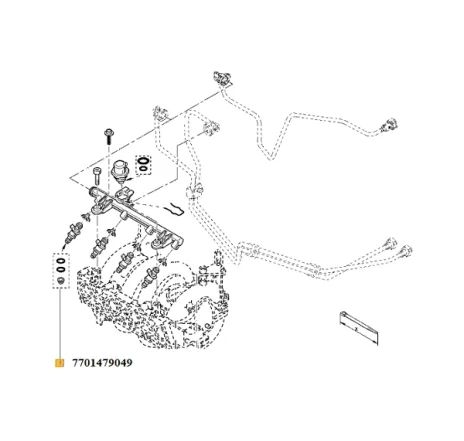 Colectie reparatie garnituri injector Dacia Logan ii Renault 7701479049