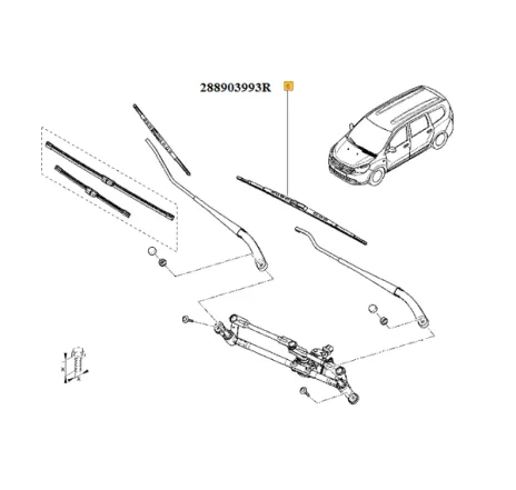 Stergator parbriz Dacia Lodgy Renault 288903993r
