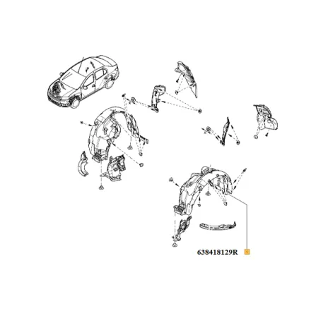 Carenaj fata stanga Dacia Logan II / Sandero II 638418129R Renault