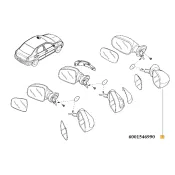 Oglinda ext. manuala dreapta Logan Renault 6001546990
