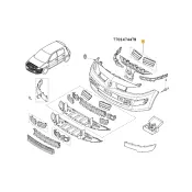 Set grile bara fata superioare stanga+dreapta Renault Megane II – 7701474478
