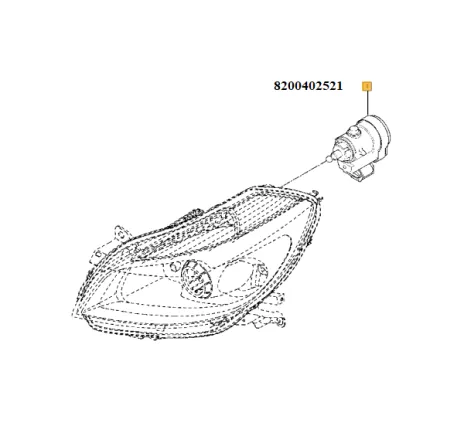 Motoras reglaj far Renault 8200402521